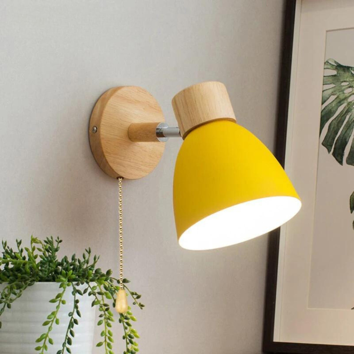 OakAura | Moderne stijlvolle macaron houten wandlamp