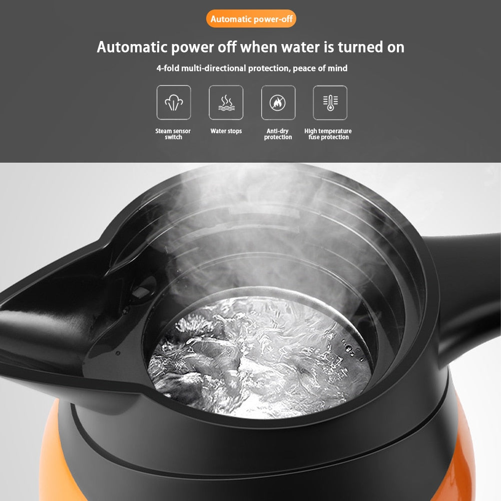 TempKettle | Elektrische roestvrijstalen waterkoker met LED temperatuurweergave, snelkookpan, reisvriendelijk