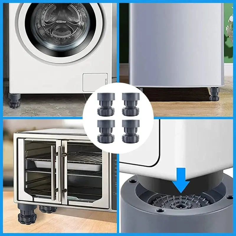 SteadyPads | Verstelbare antivibratiematten voor wasmachines - In hoogte verstelbare machinevoeten