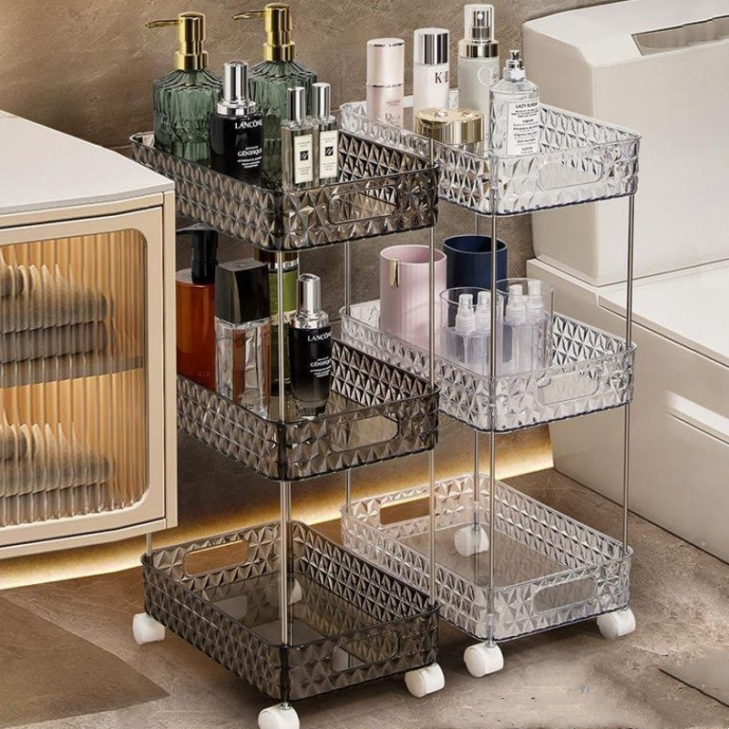 GlideRack | Rolling bathroom storage organizer rack - Thuis opbergoplossing voor toiletartikelen