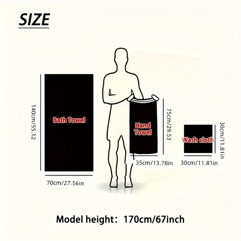 AquaPlush | 8-delige badhanddoekenset van koraalfleece - Absorberende en sneldrogende handdoeken