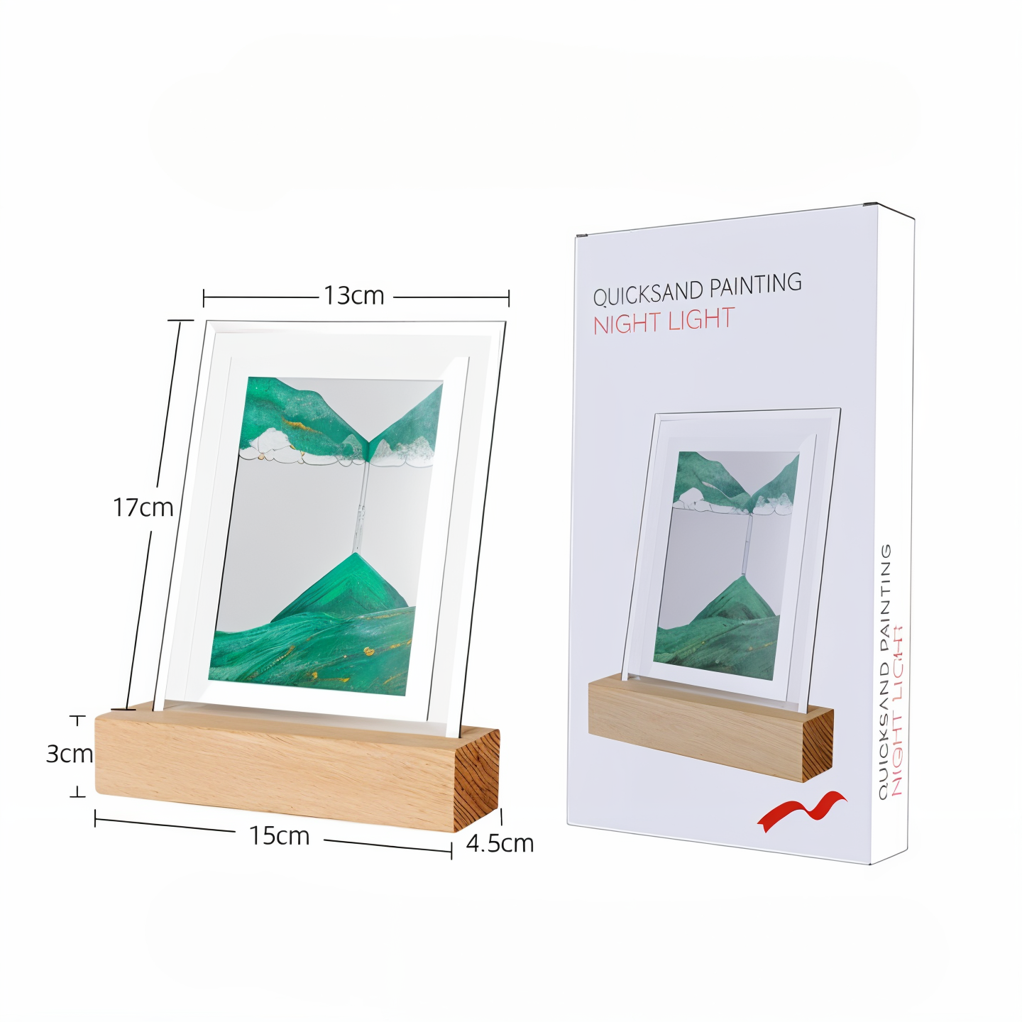 SandMuse | 3D Quicksand Frame – Creatieve Flow Art voor bureau en interieurdecoratie