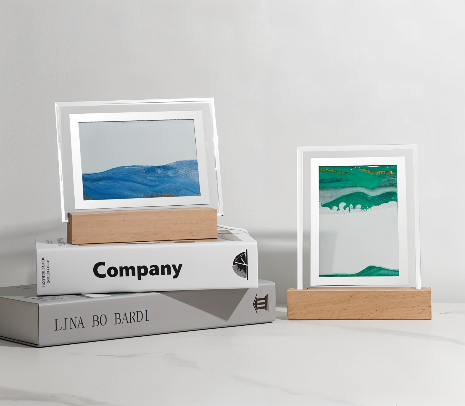 SandMuse | 3D Quicksand Frame – Creatieve Flow Art voor bureau en interieurdecoratie