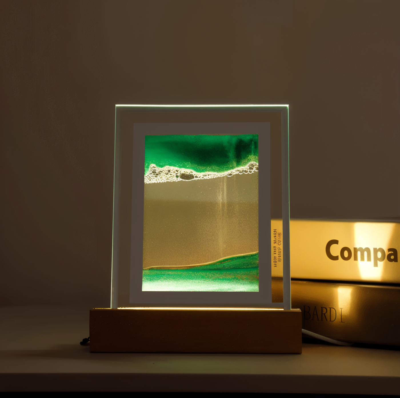 SandMuse | 3D Quicksand Frame – Creatieve Flow Art voor bureau en interieurdecoratie