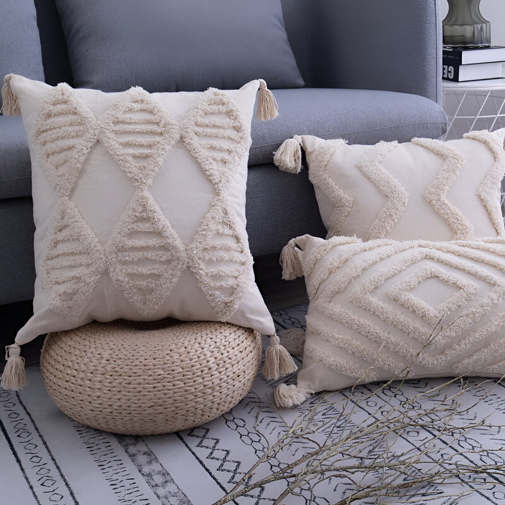 CasaLoom | Ibiza Boho kussenhoes – Decoratieve kussenhoes, handgemaakt in vintage stijl