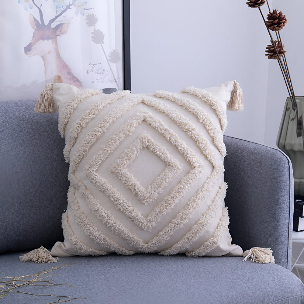 CasaLoom | Ibiza Boho kussenhoes – Decoratieve kussenhoes, handgemaakt in vintage stijl