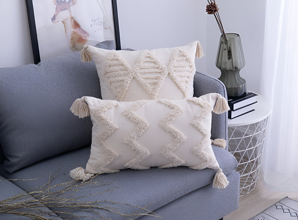 CasaLoom | Ibiza Boho kussenhoes – Decoratieve kussenhoes, handgemaakt in vintage stijl