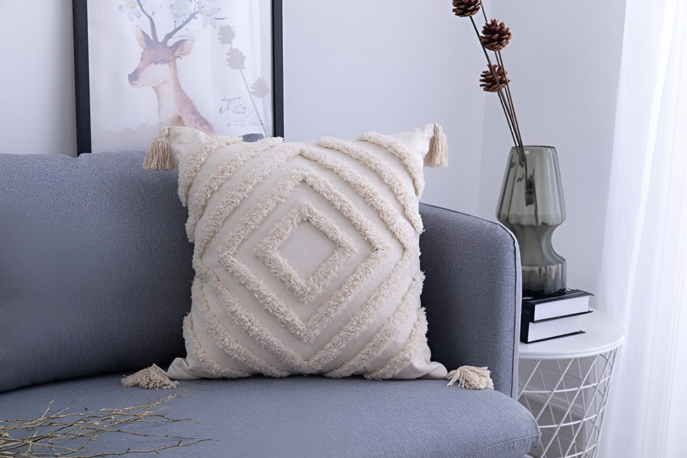 CasaLoom | Ibiza Boho kussenhoes – Decoratieve kussenhoes, handgemaakt in vintage stijl