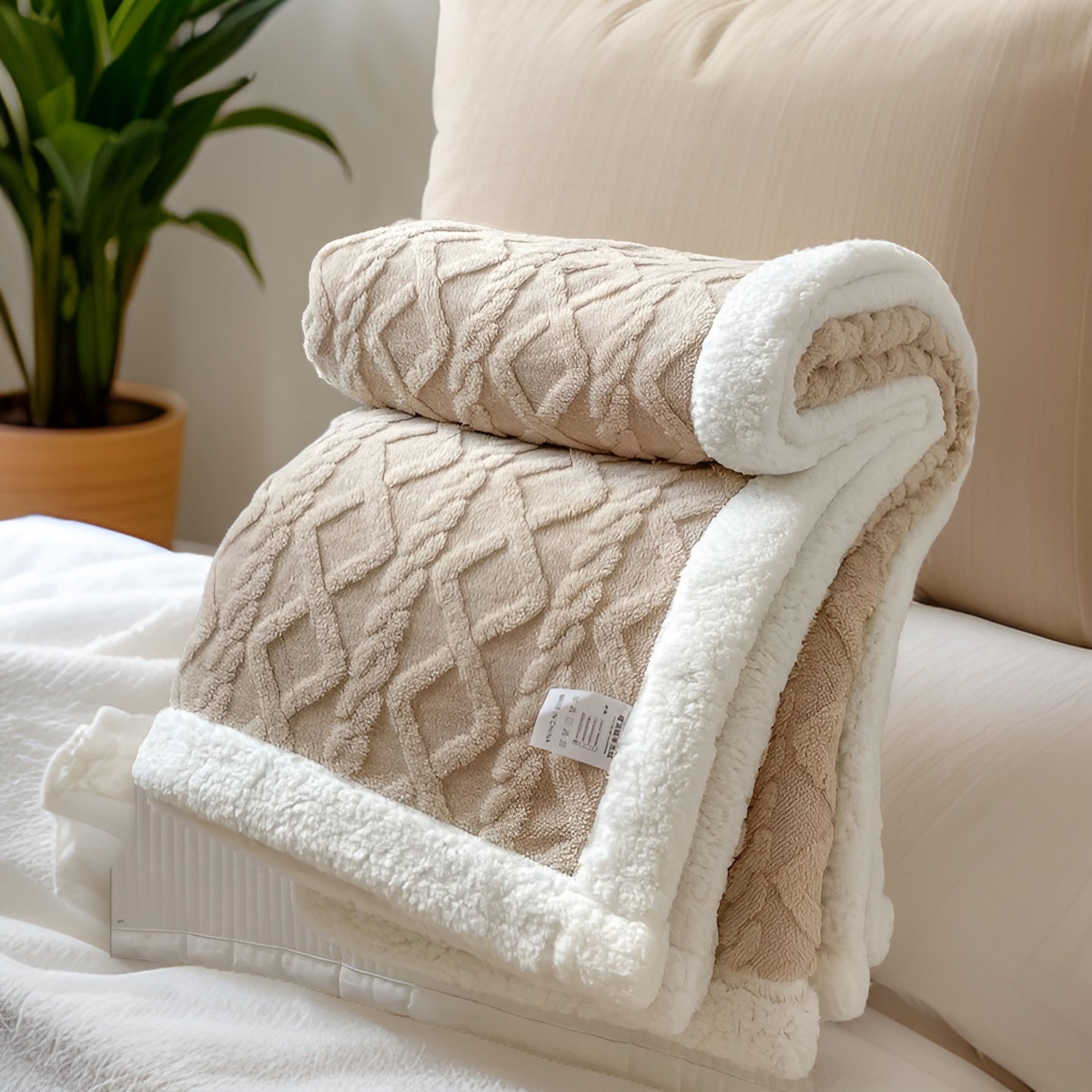 CloudCuddle | Dubbelzijdige knusse fleecedeken – zachte warme plaid, wintercomfort voor thuis