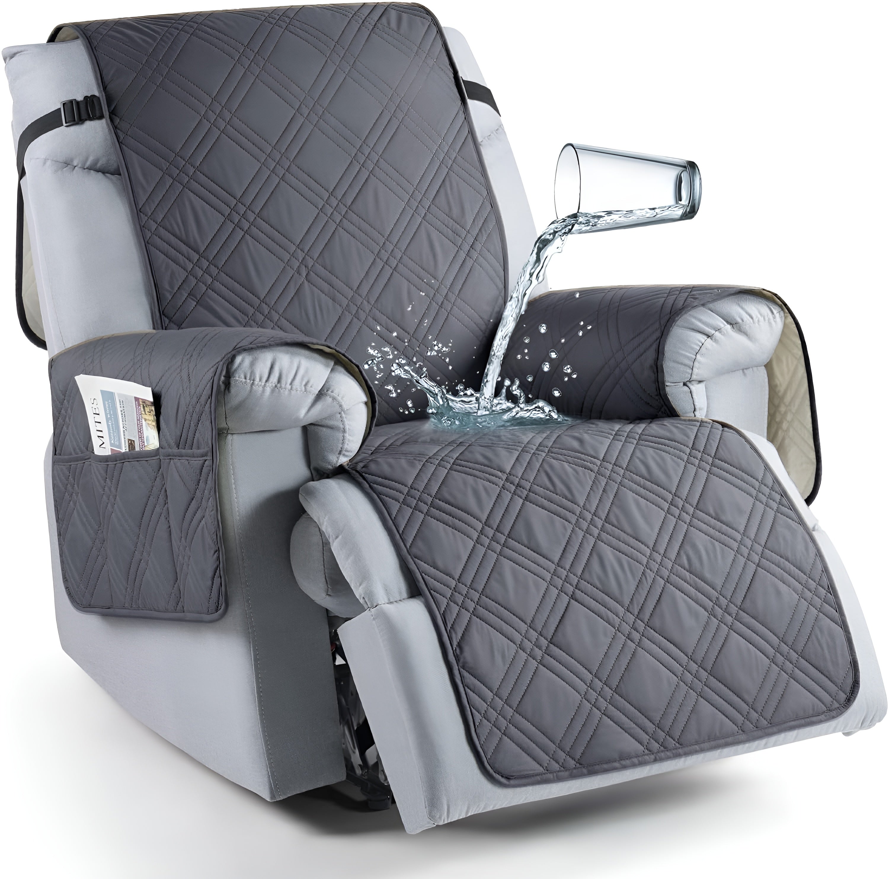 ReclinerWrap | Anti-slip fauteuilhoes - Knusse geruite beschermer voor comfort rondom