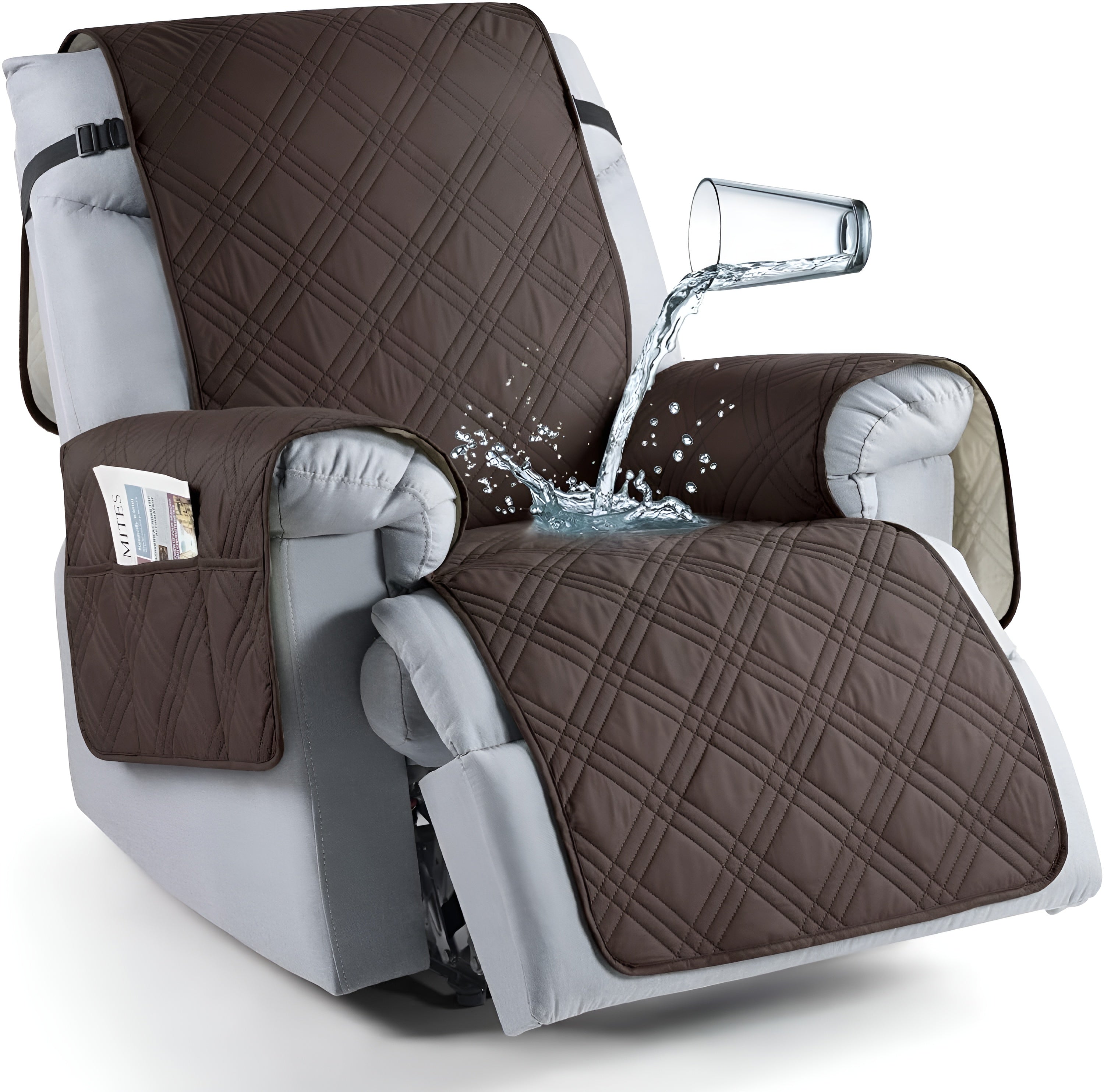 ReclinerWrap | Anti-slip fauteuilhoes - Knusse geruite beschermer voor comfort rondom