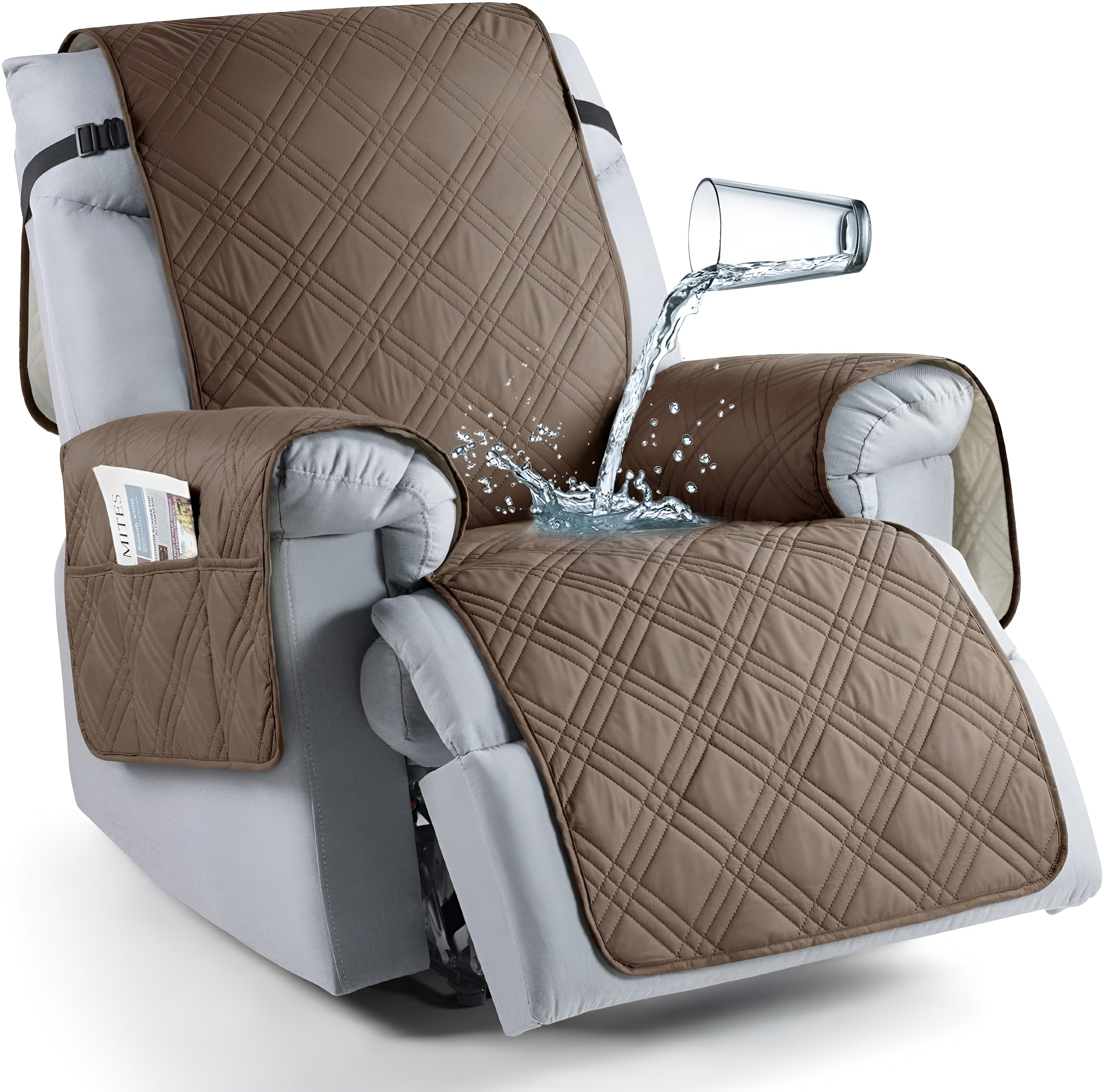 ReclinerWrap | Anti-slip fauteuilhoes - Knusse geruite beschermer voor comfort rondom