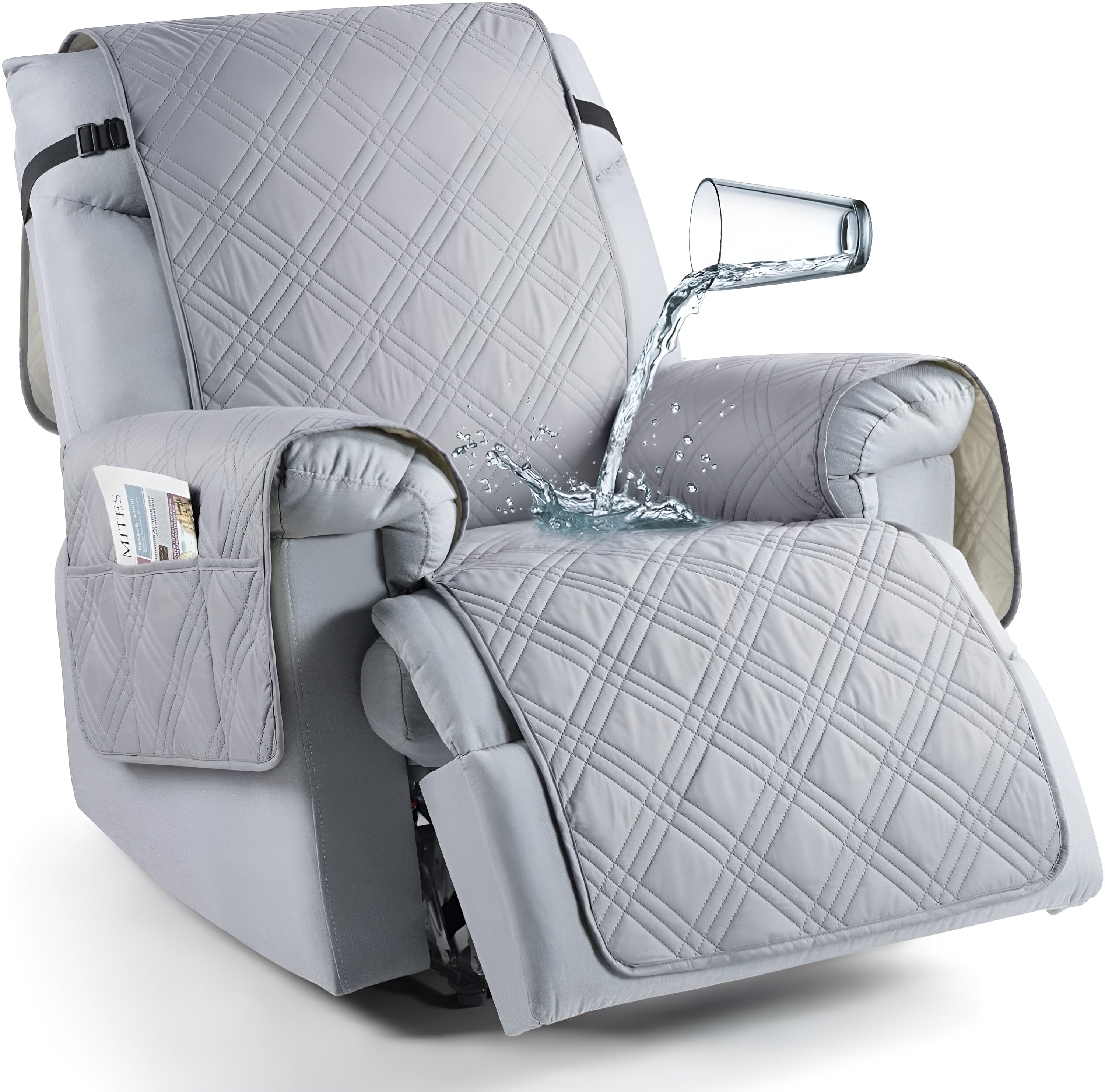 ReclinerWrap | Anti-slip fauteuilhoes - Knusse geruite beschermer voor comfort rondom