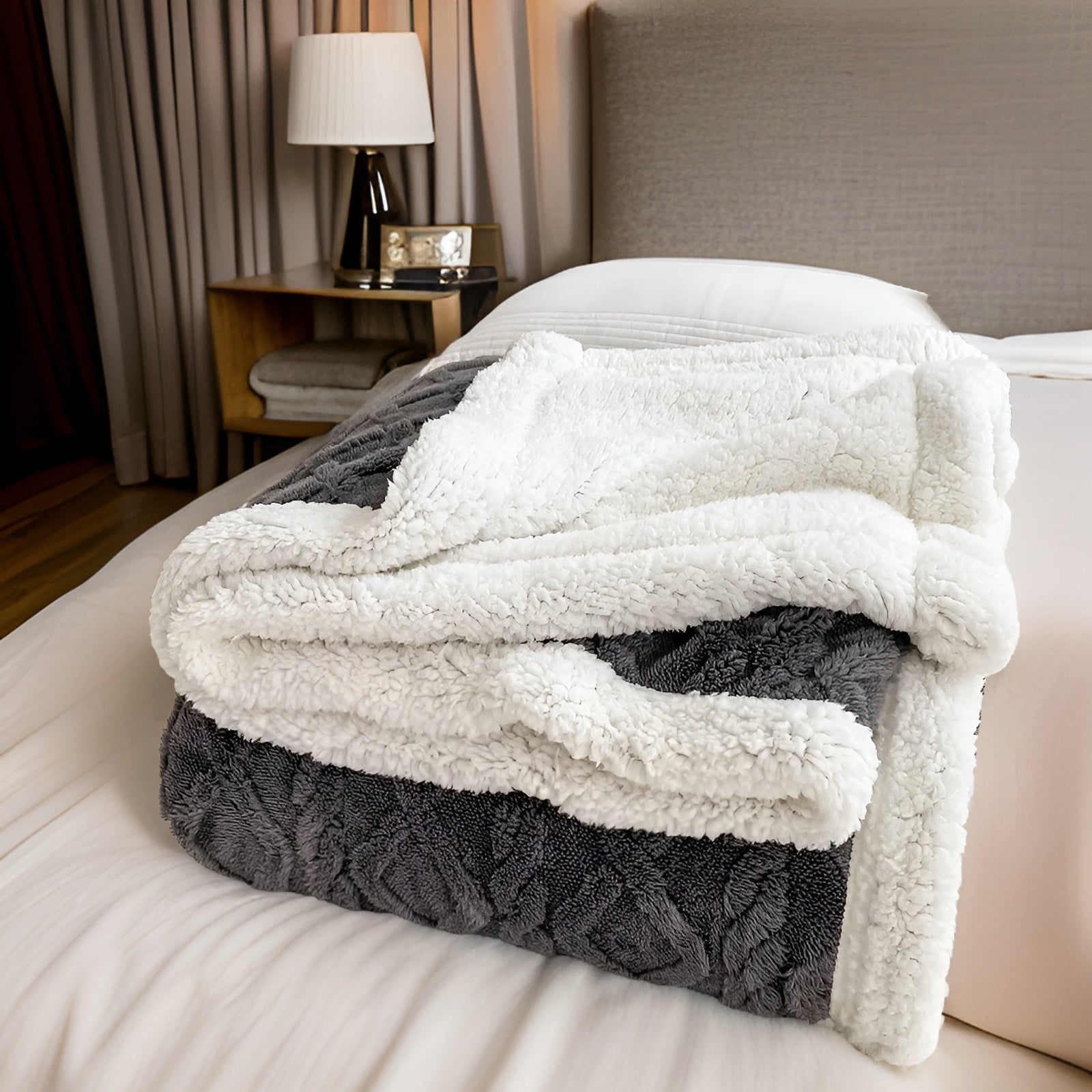 CloudCuddle | Dubbelzijdige knusse fleecedeken – zachte warme plaid, wintercomfort voor thuis