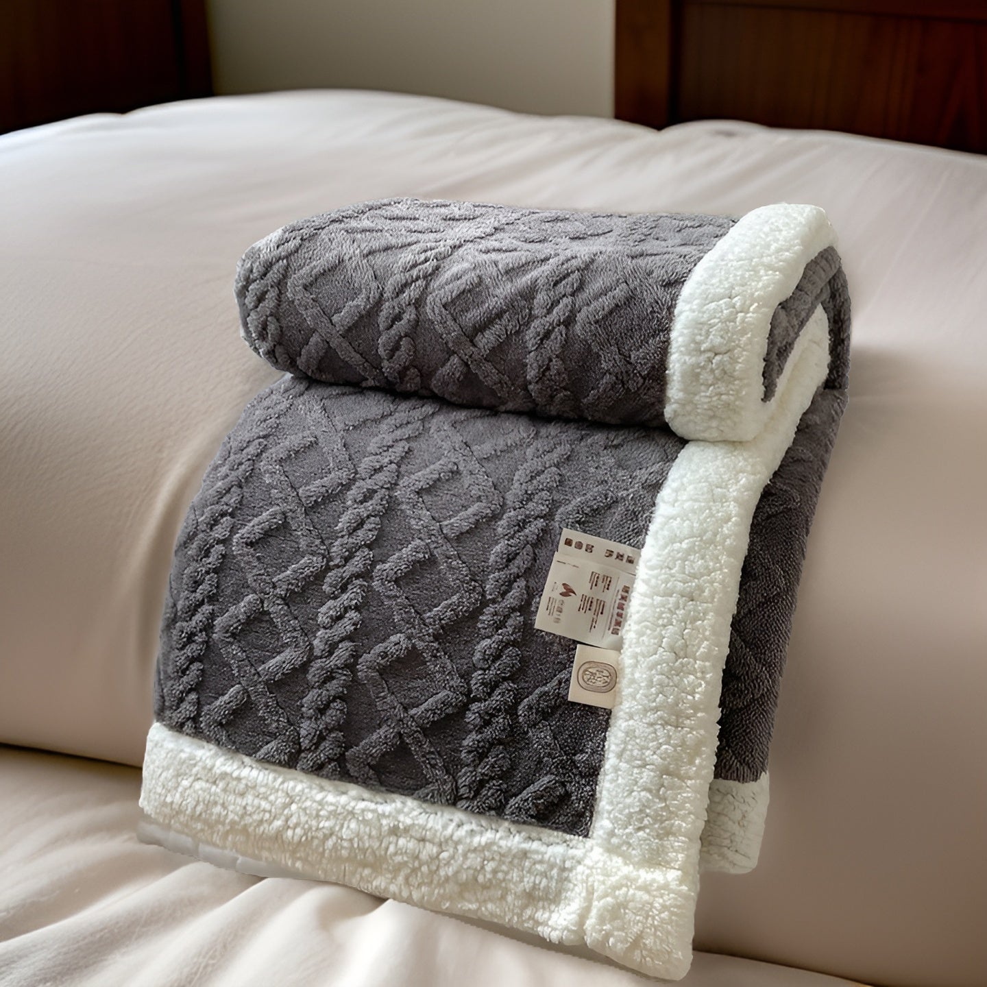 CloudCuddle | Dubbelzijdige knusse fleecedeken – zachte warme plaid, wintercomfort voor thuis