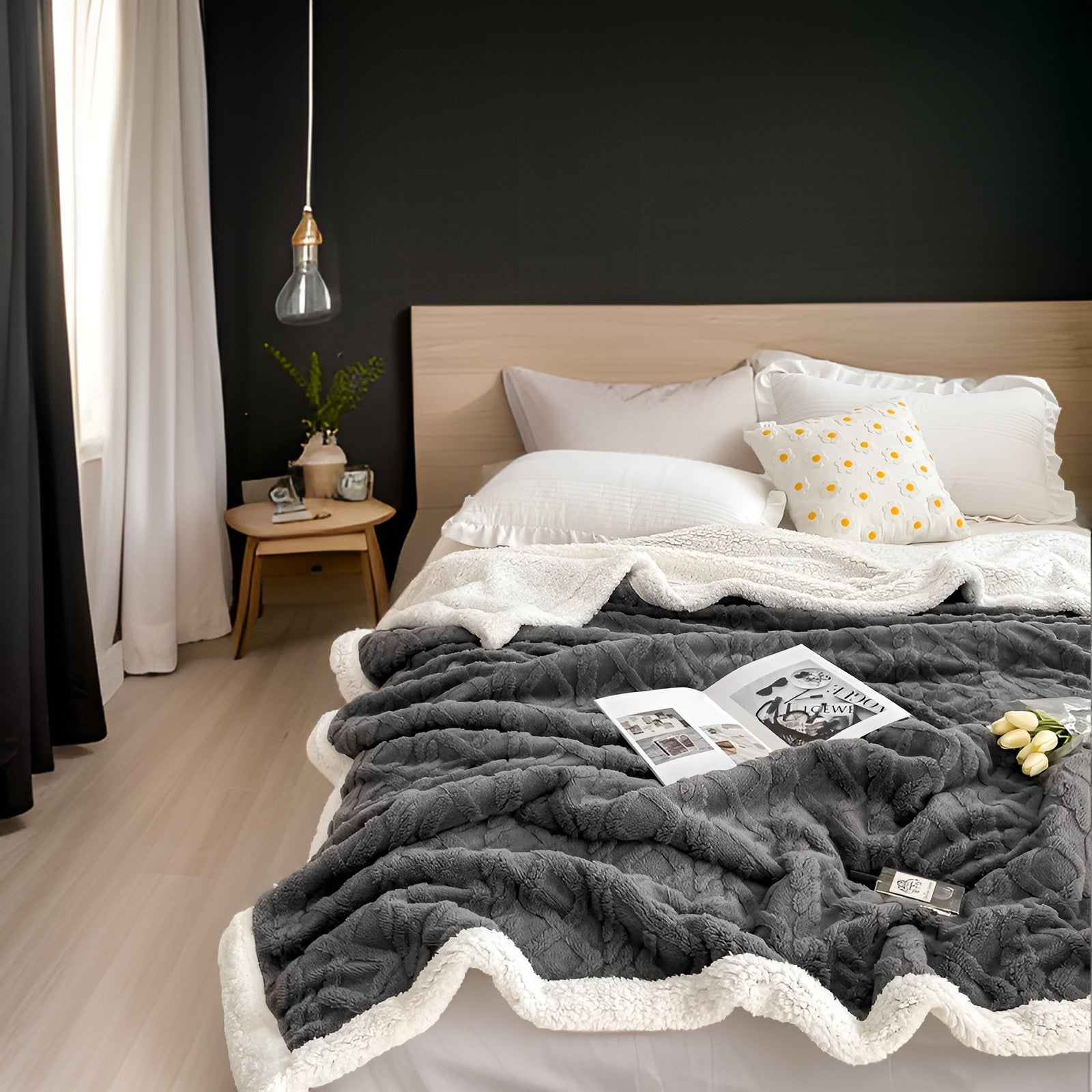 CloudCuddle | Dubbelzijdige knusse fleecedeken – zachte warme plaid, wintercomfort voor thuis
