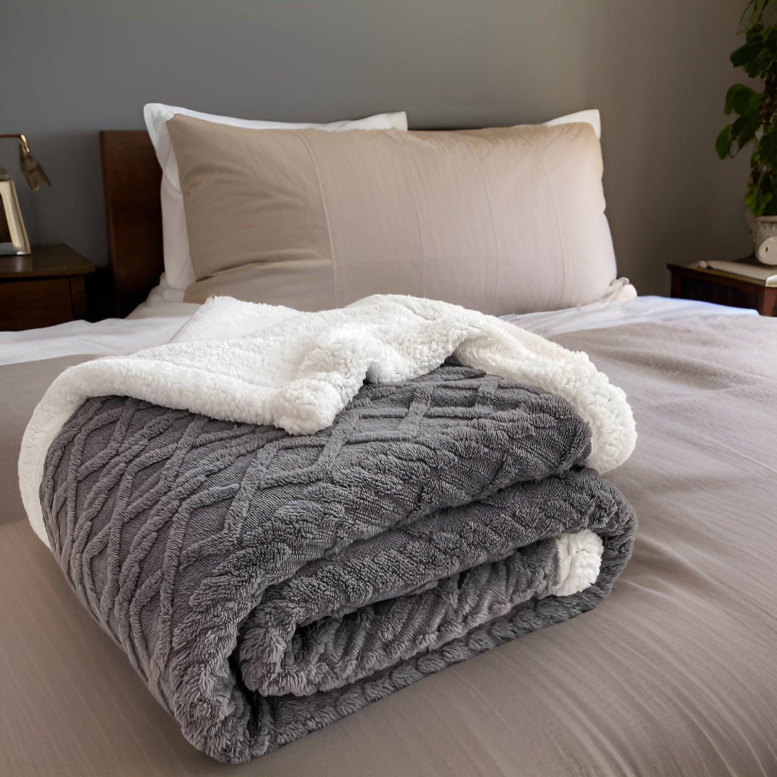 CloudCuddle | Dubbelzijdige knusse fleecedeken – zachte warme plaid, wintercomfort voor thuis