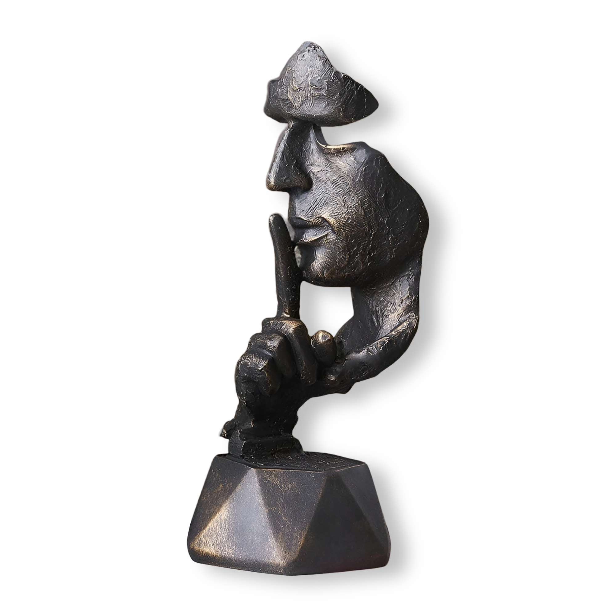 SculptVisage | Abstract gezichtssculptuur – Modern creatief beeld van hars, artistiek accent voor uw interieur
