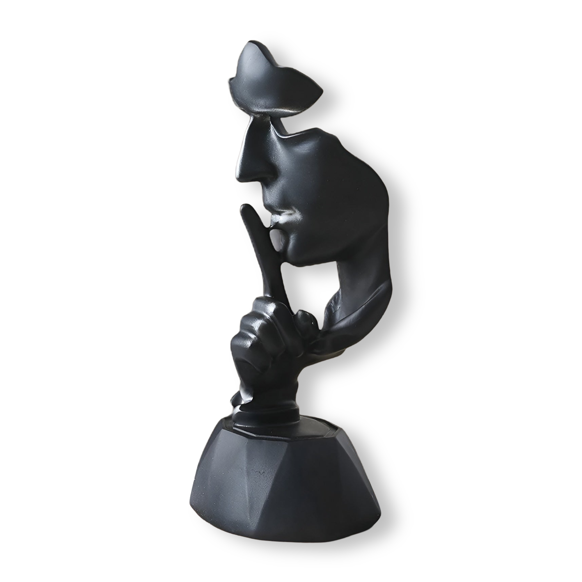 SculptVisage | Abstract gezichtssculptuur – Modern creatief beeld van hars, artistiek accent voor uw interieur