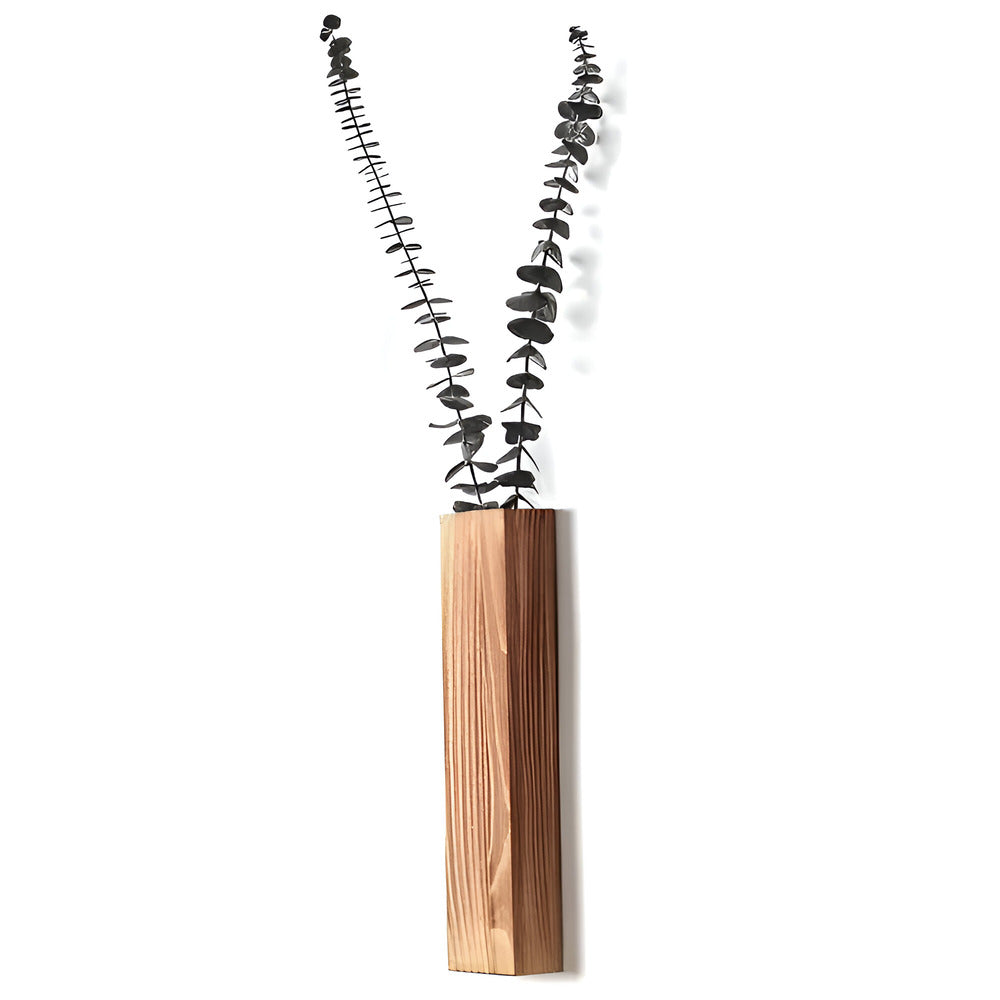 VertiBloom | Houten wandvaas 30 cm – Moderne rechthoekige plantenplank & hangende plantenbak