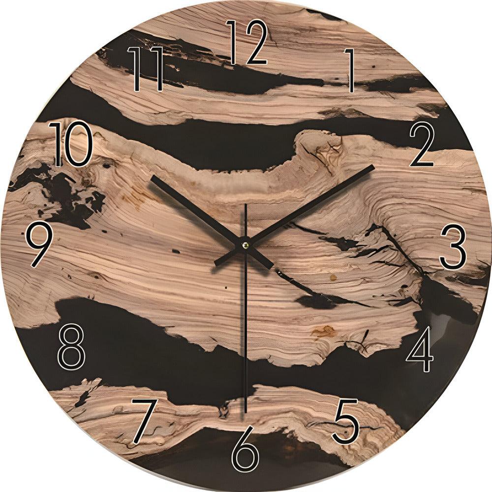 GrainTime | Minimalistische houten wandklok – modern design, stil uurwerk, duurzaam en stijlvol