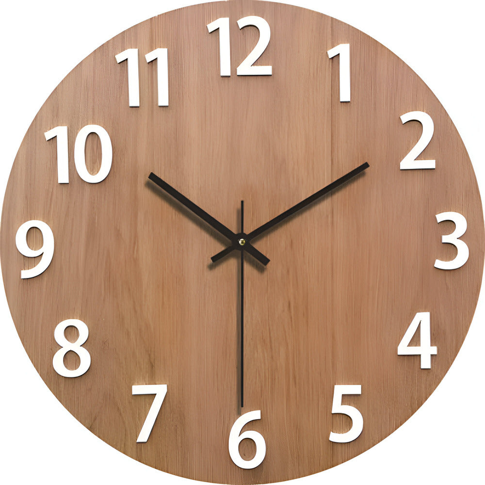 GrainTime | Minimalistische houten wandklok – modern design, stil uurwerk, duurzaam en stijlvol