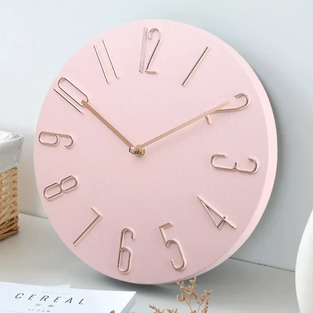 SlateTime | Moderne minimalistische stille wandklok – Stijlvolle decoratie voor huis, kantoor en slaapkamer