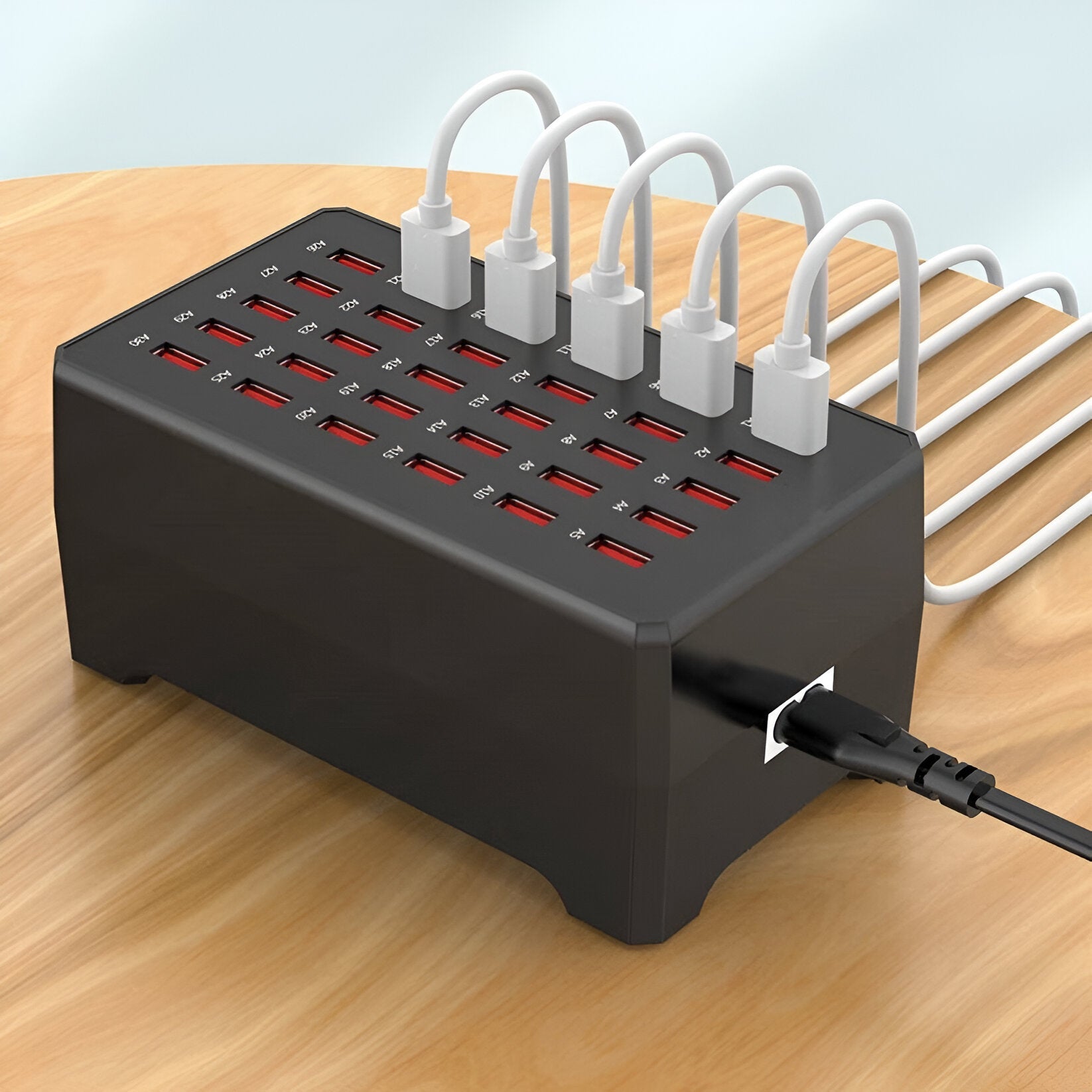VoltHub | 30-poorts USB-oplaadstation - 150W snelle oplader voor meerdere apparaten