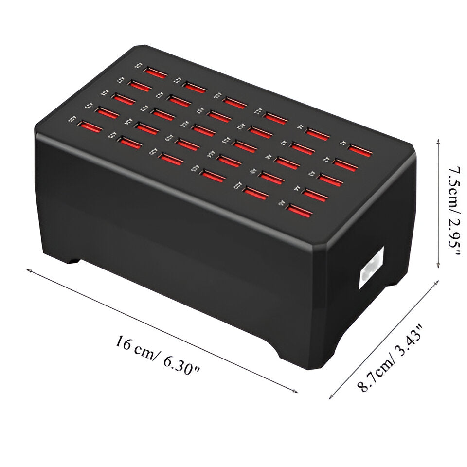 VoltHub | 30-poorts USB-oplaadstation - 150W snelle oplader voor meerdere apparaten