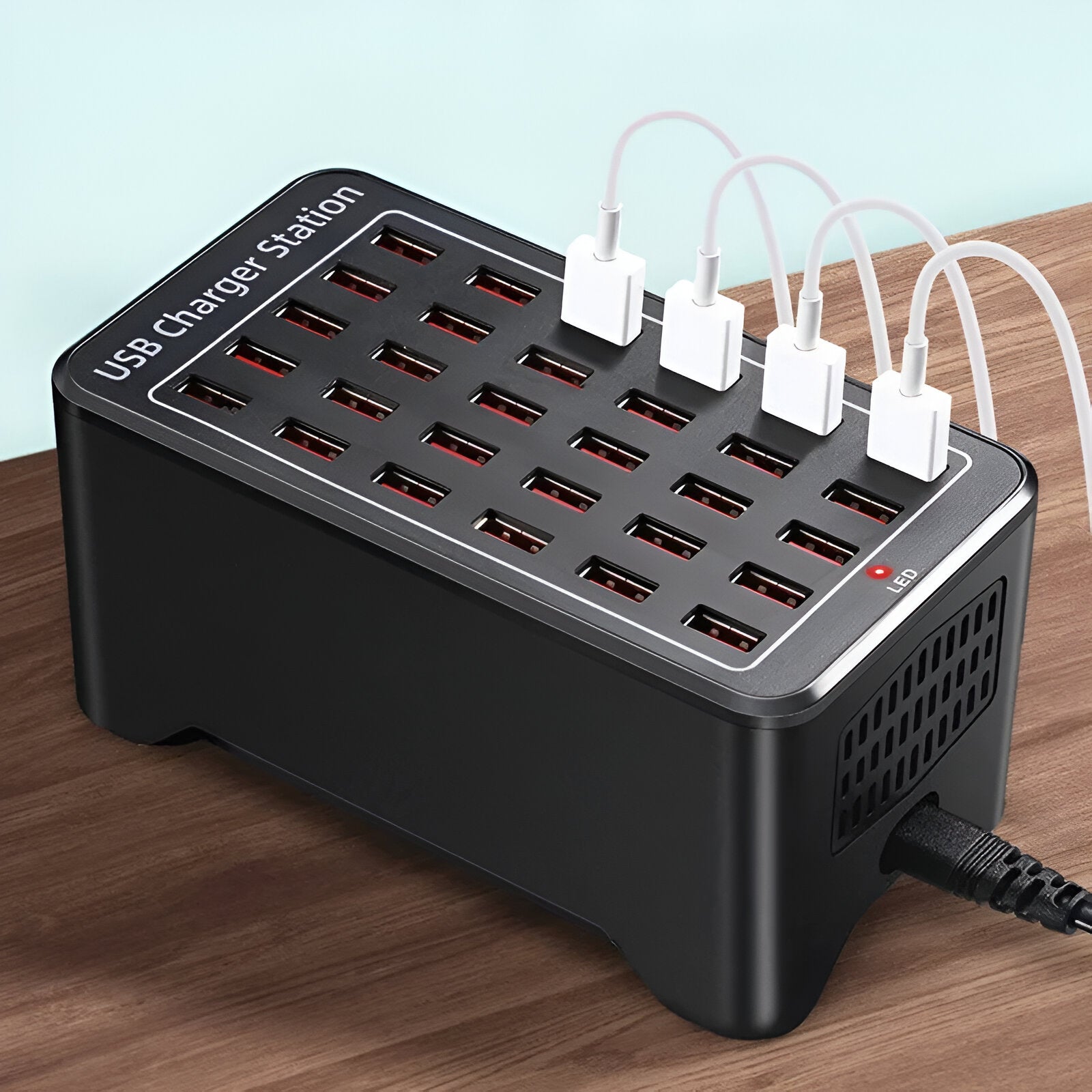 VoltHub | 30-poorts USB-oplaadstation - 150W snelle oplader voor meerdere apparaten