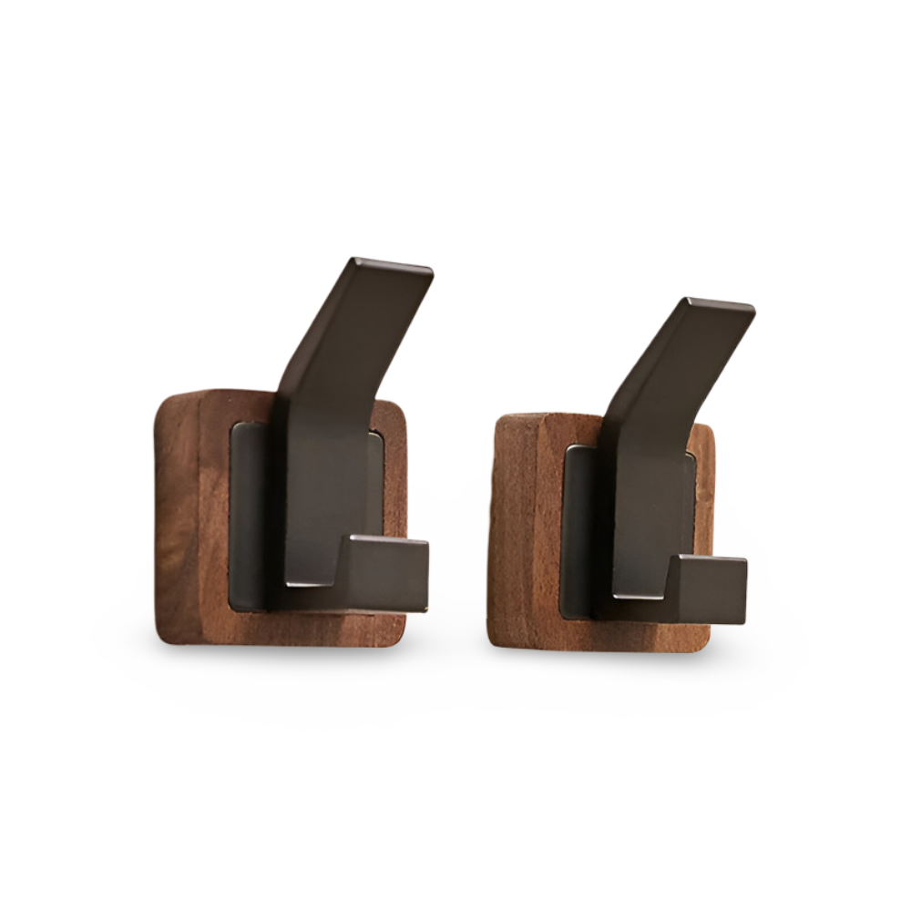 Walnook | Walnoot wandhaak – Moderne houten kapstok met enkele haak, ruimtebesparende wandorganizer