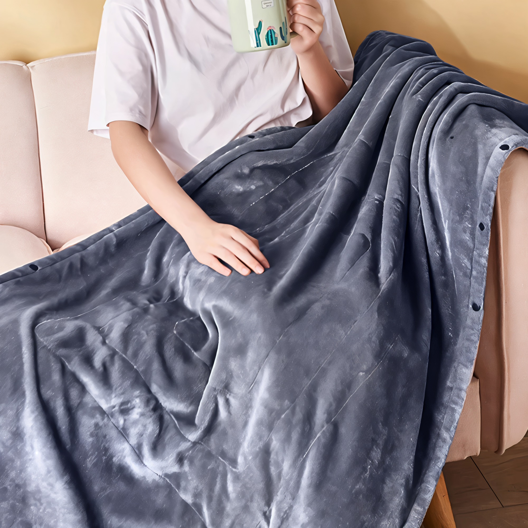 Warmify | Ultrazachte USB-oplaadbare elektrische fleecedeken – verwarmde deken voor bed, bank en wintercomfort