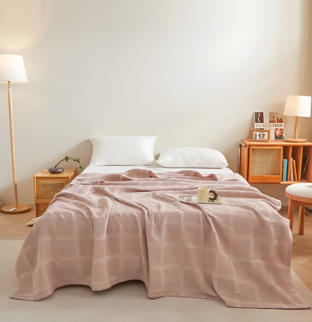 AirBlanket | Ademende katoenen wafeldeken - Zacht & lichtgewicht, knusse woondecoratie