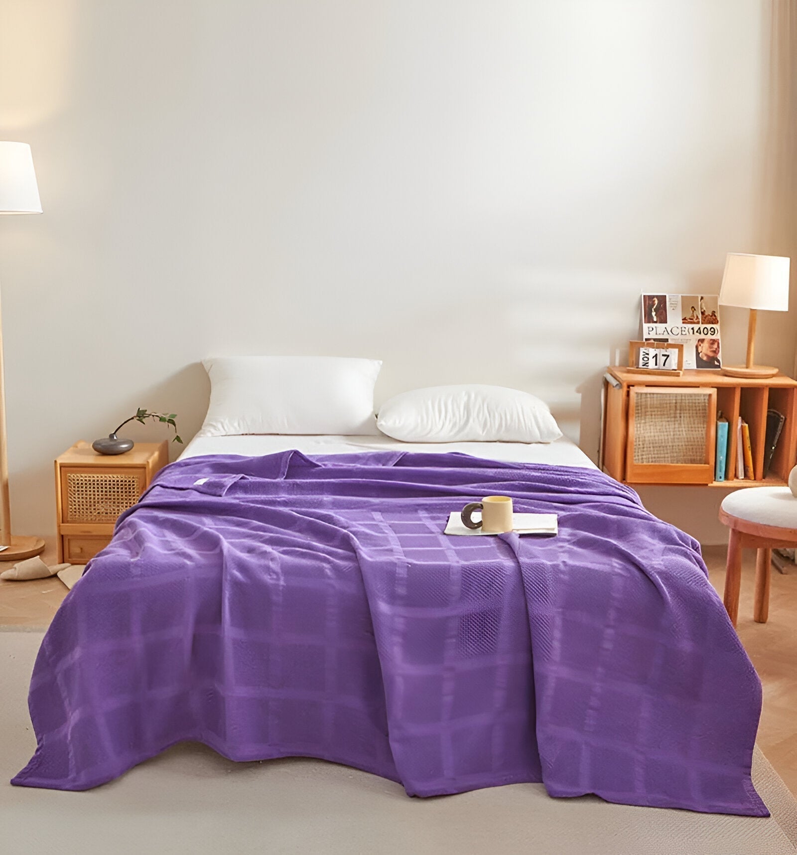 AirBlanket | Ademende katoenen wafeldeken - Zacht & lichtgewicht, knusse woondecoratie