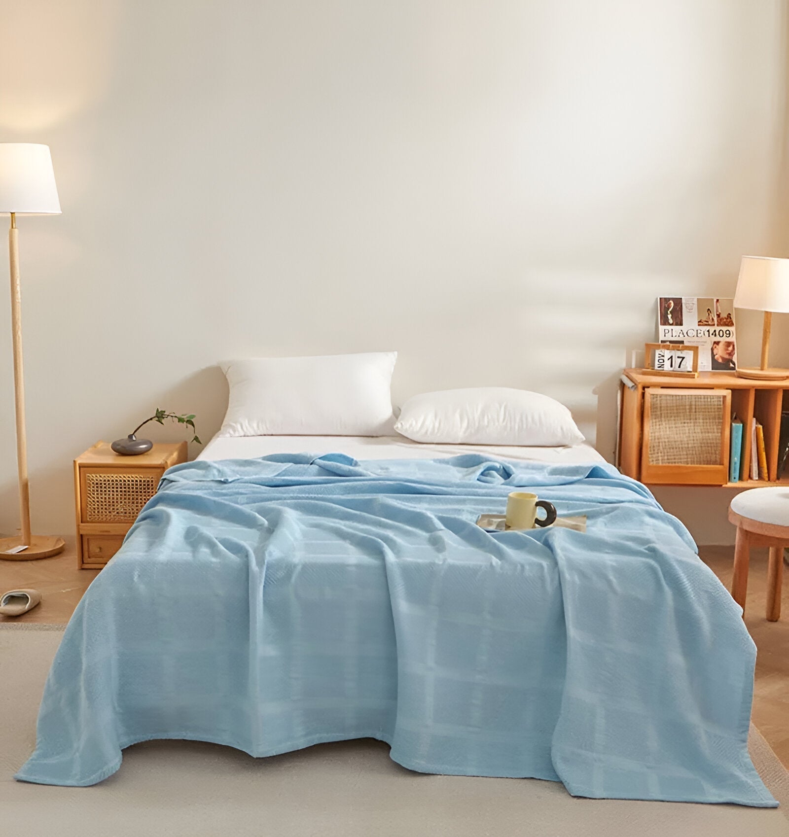 AirBlanket | Ademende katoenen wafeldeken - Zacht & lichtgewicht, knusse woondecoratie