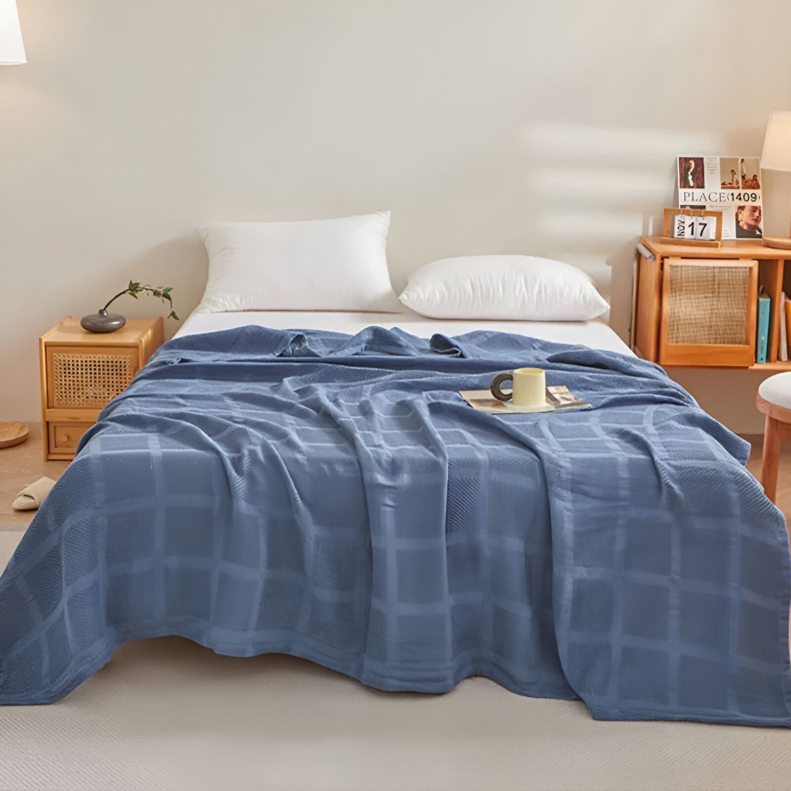 AirBlanket | Ademende katoenen wafeldeken - Zacht & lichtgewicht, knusse woondecoratie