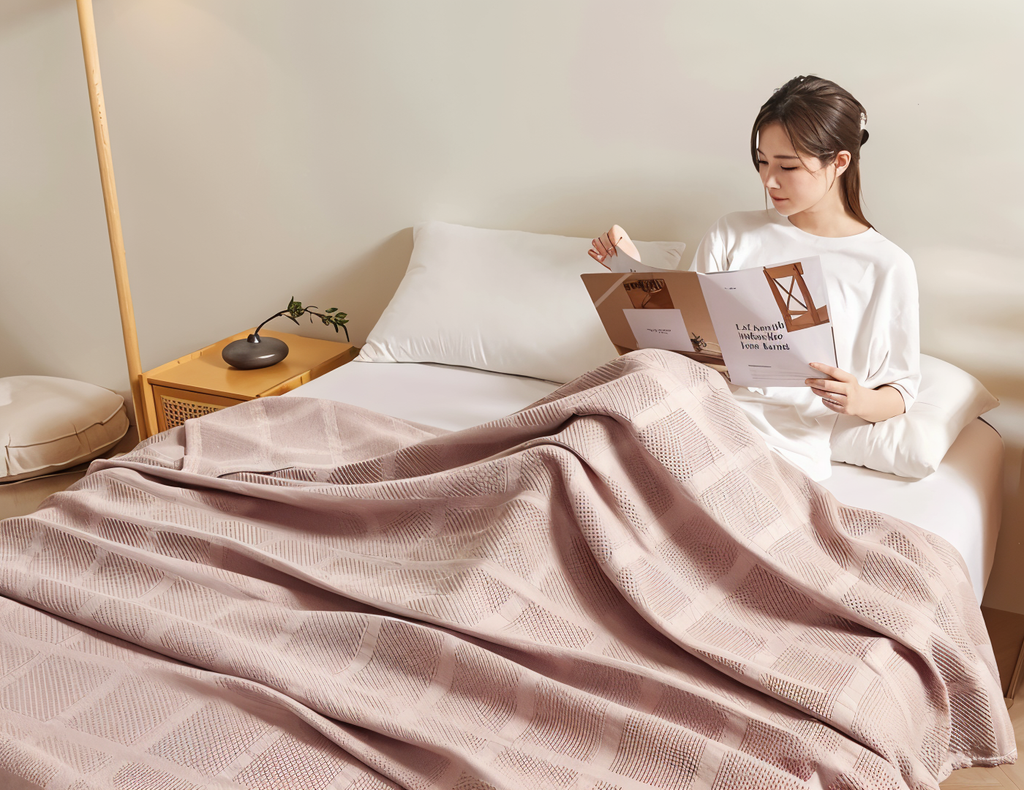 AirBlanket | Ademende katoenen wafeldeken - Zacht & lichtgewicht, knusse woondecoratie