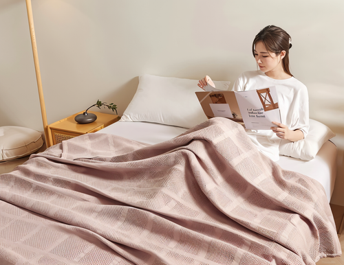 AirBlanket | Ademende katoenen wafeldeken - Zacht & lichtgewicht, knusse woondecoratie