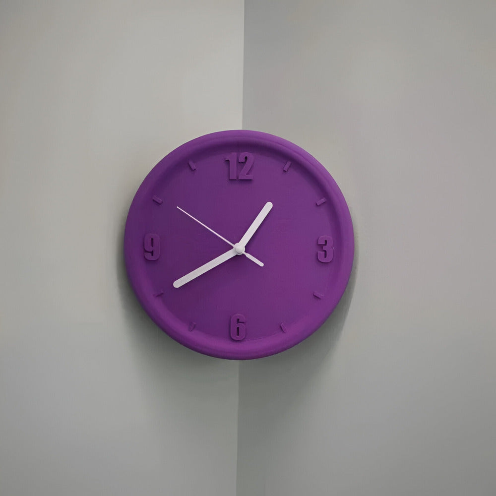 EdgeTime | Moderne hoekklok van 30 cm – Stille, strakke wanddecoratie voor woonkamer en slaapkamer