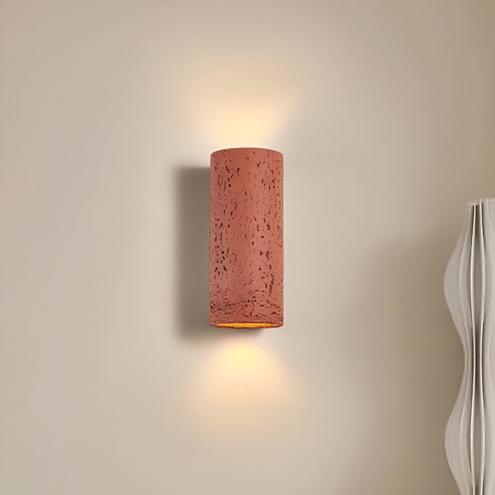 StoneBeam |  LED Cilinderbuis Wandlamp - Op-en-neer stenen wandarmatuur, moderne verlichting voor thuis en buiten