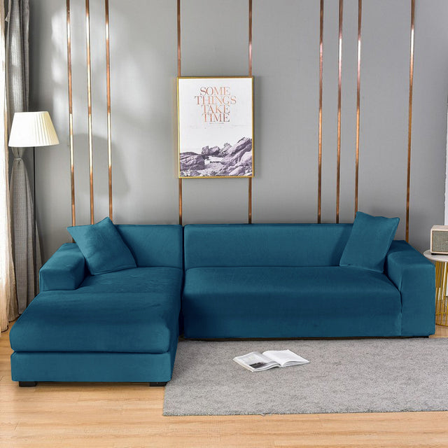SnugCover | Elastische Fluwelen Bankhoes – Stretch Hoes, Antislip, Zachte Pluche Meubelhoes