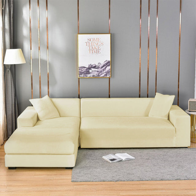 SnugCover | Elastische Fluwelen Bankhoes – Stretch Hoes, Antislip, Zachte Pluche Meubelhoes