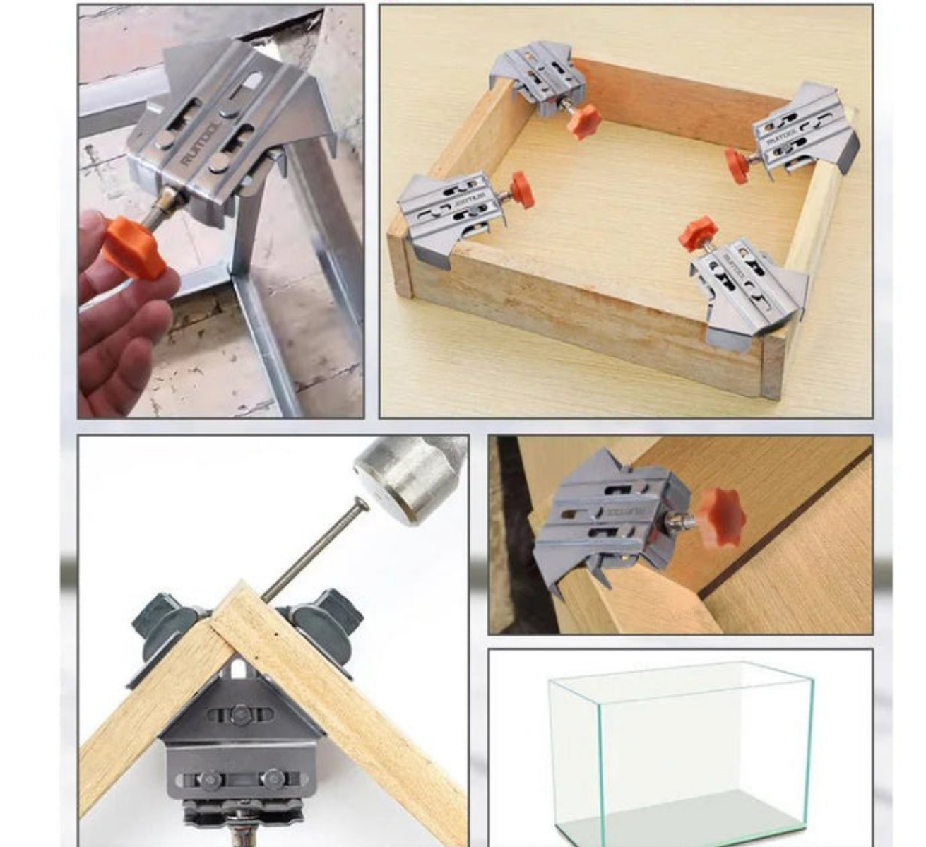 ClampRight | Haakse hoekklem-set - Heavy-Duty houtbewerking, doe-het-zelf, nauwkeurige 90° hoekklemmen