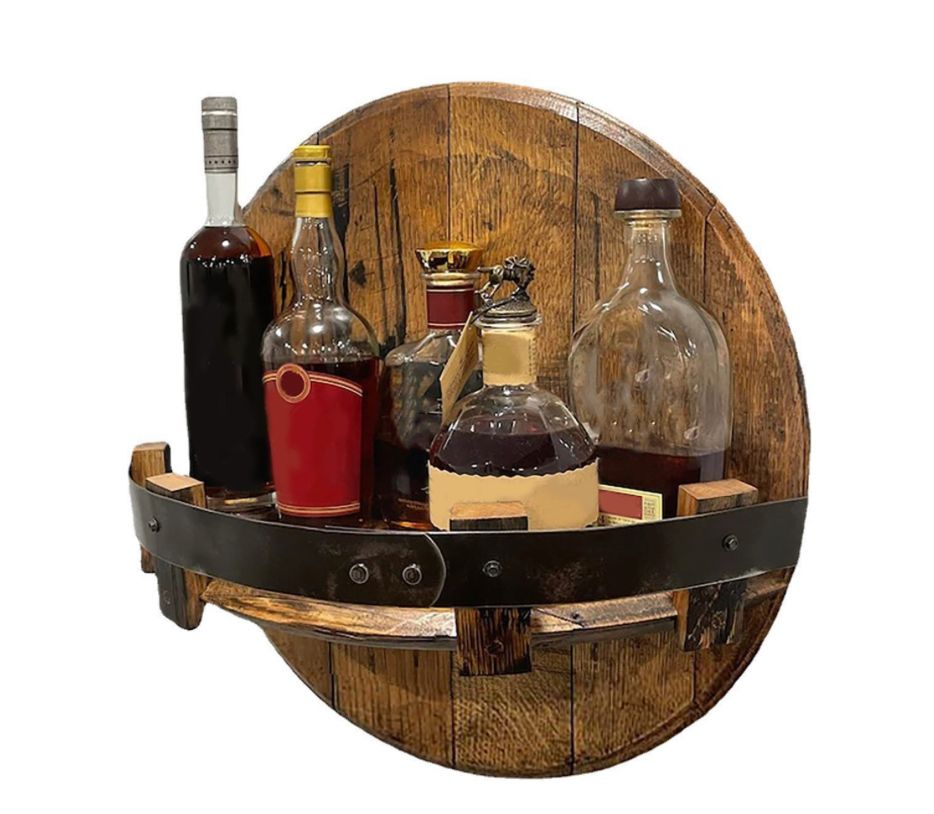 SpiritRack | Bourbon whiskey vat plank - Rustieke wand gemonteerde wijn en likeur organisator