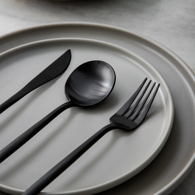 Finix | Minimalistische bestekset van roestvrij staal - Modern bestek voor de eetkamer, elegant tafelgerei