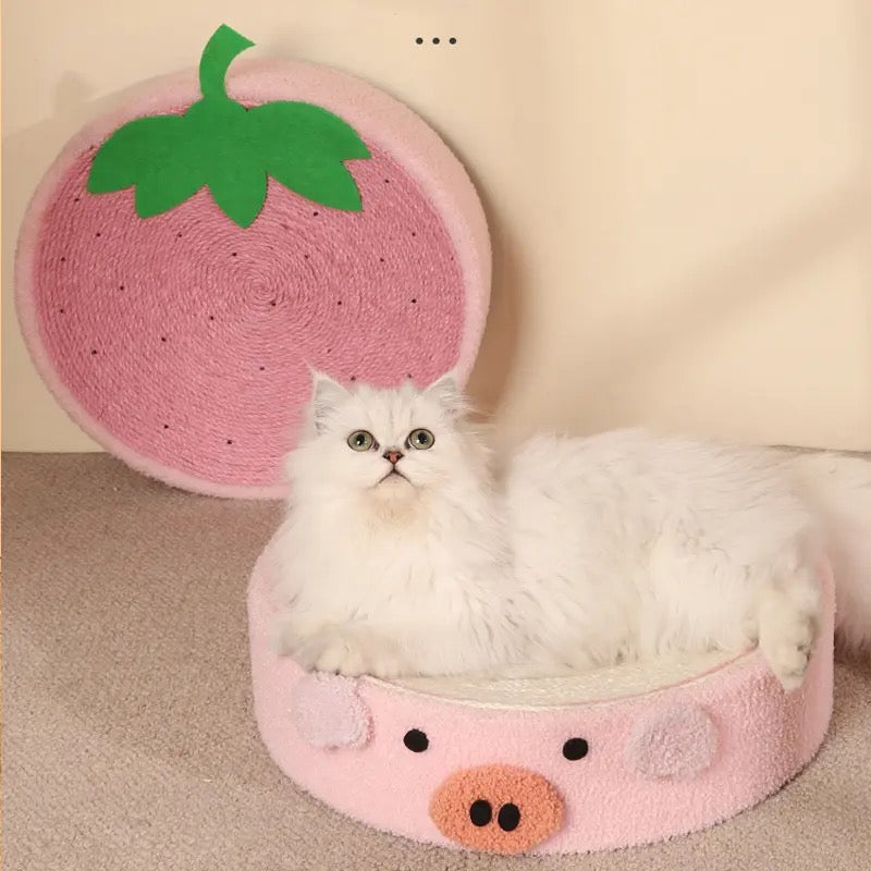 ScratchyHaven | Kattenkrabpaal van sisal – Duurzame krabpaal en ligplaats, schattig en gezellig kattenmeubilair