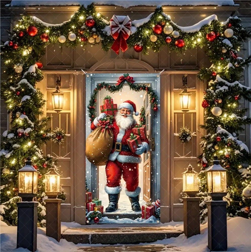 GleamHang | Feestelijke kerstdeurversiering – Kerstdecoratie voor huizen en feestjes