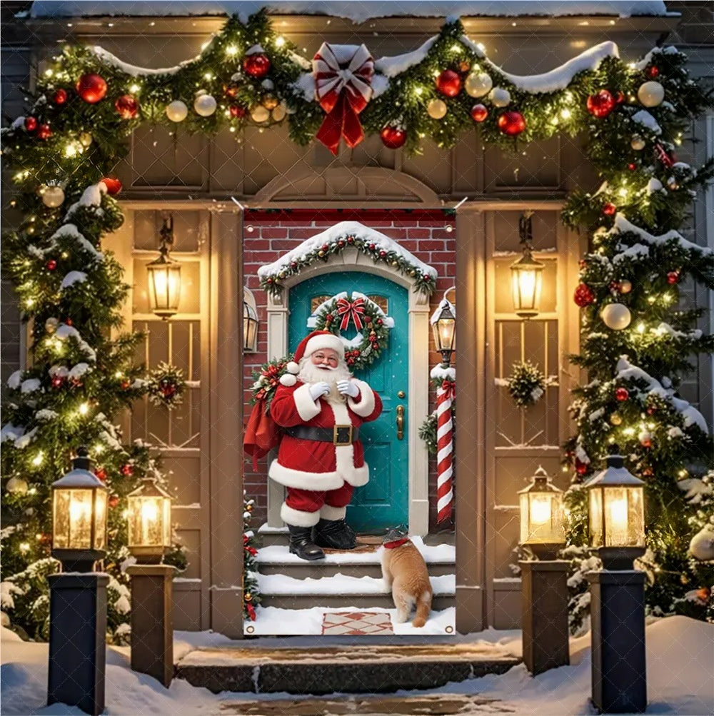 GleamHang | Feestelijke kerstdeurversiering – Kerstdecoratie voor huizen en feestjes