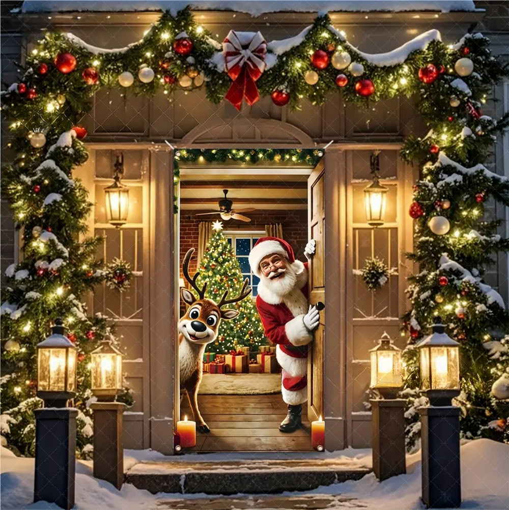 GleamHang | Feestelijke kerstdeurversiering – Kerstdecoratie voor huizen en feestjes