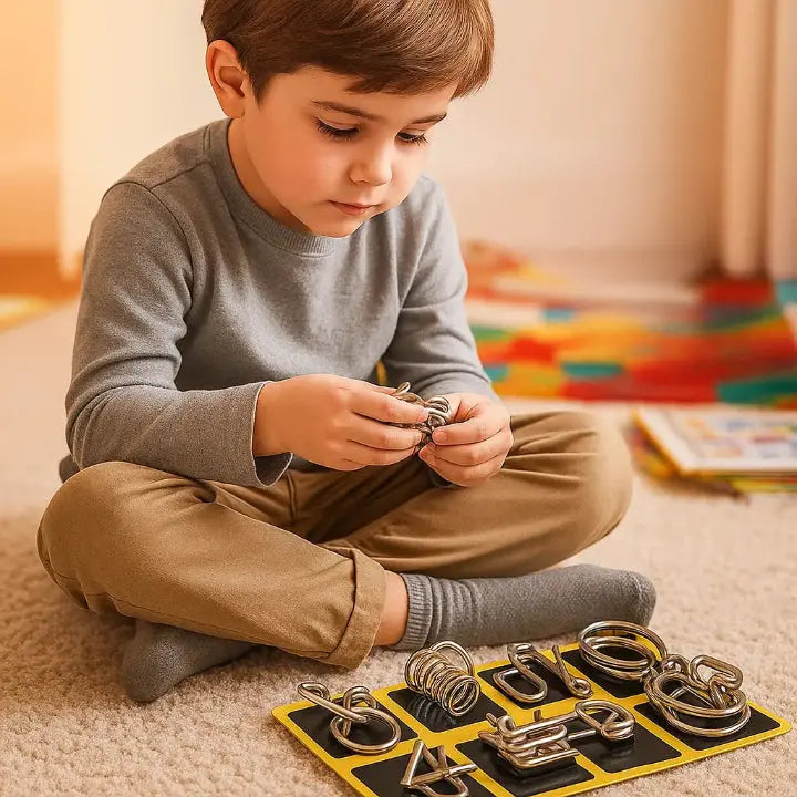 SteelTwist | In elkaar grijpende metalen puzzelset – Hersenkraker & Denkspel